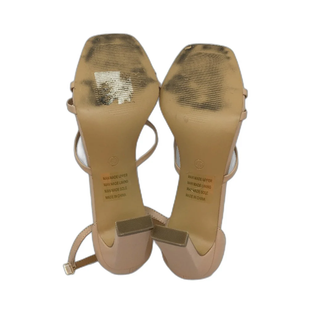 Collection Demi Nude Strappy High Heeled Sandals Ladies Size 9 SAMPLE NEW - Image 6
