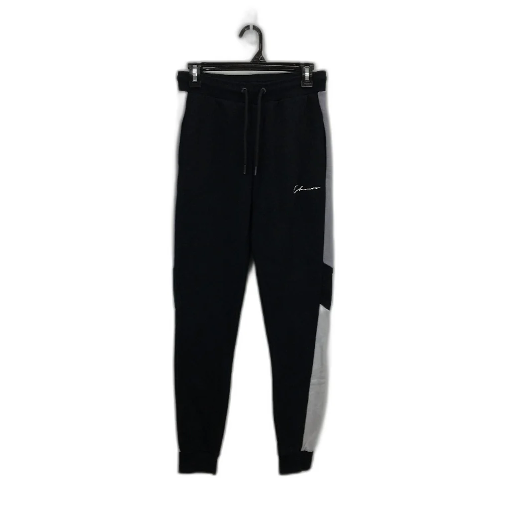 Closure London Black Tracksuit Sweatpants Joggers Grey Stripe Mens Size XS