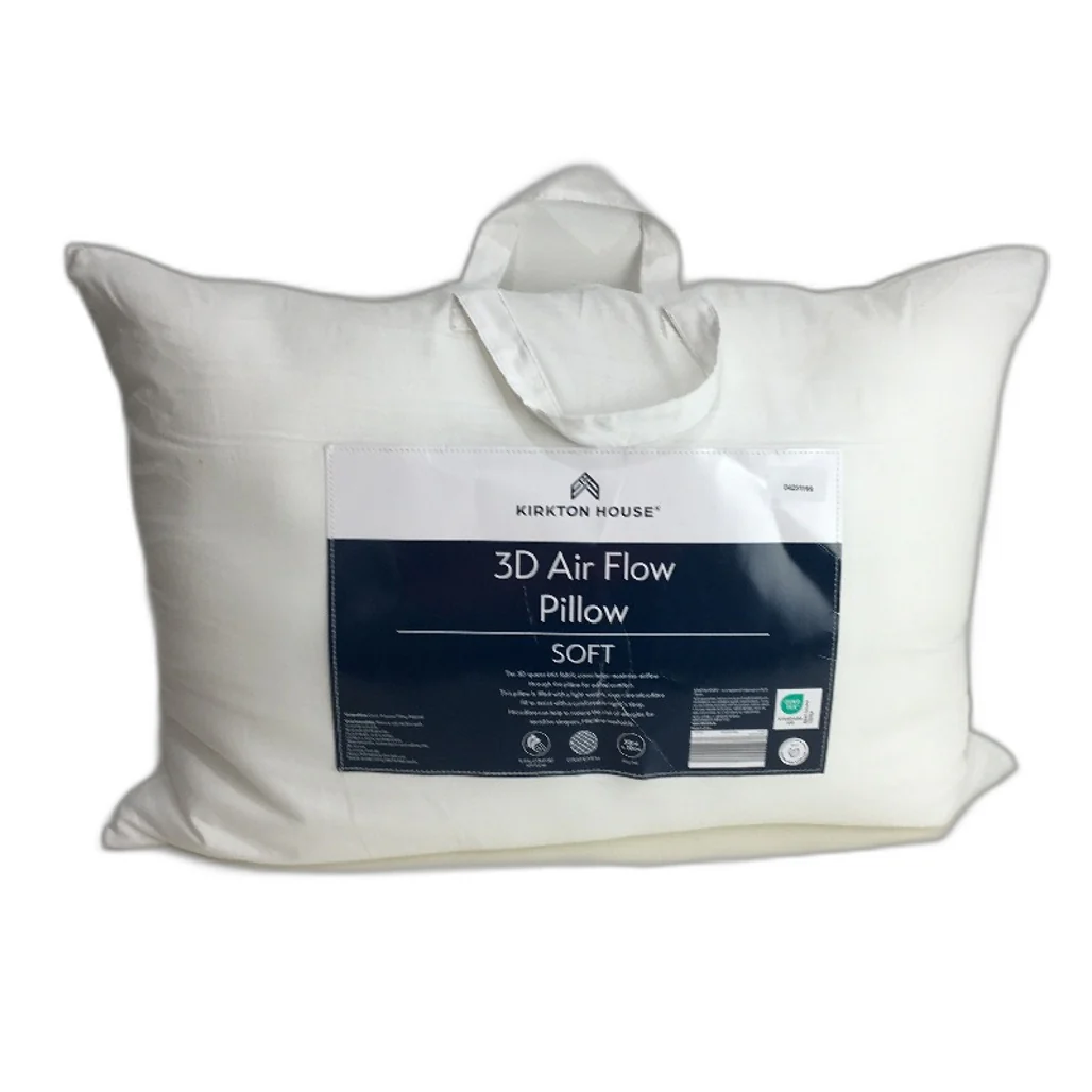 Kirkton House White 3D Soft Cooling Air Flow Light Weight Microfibre Pillow NEW