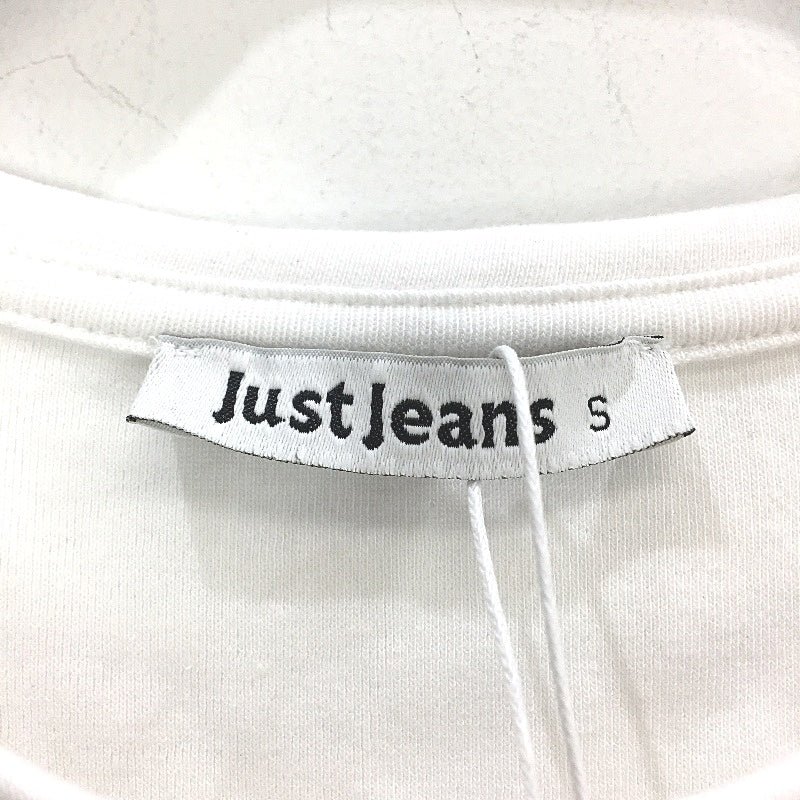 Just Jeans Simply White Faux Front Pocket Basic Cotton Tee Ladies Size S - Image 3