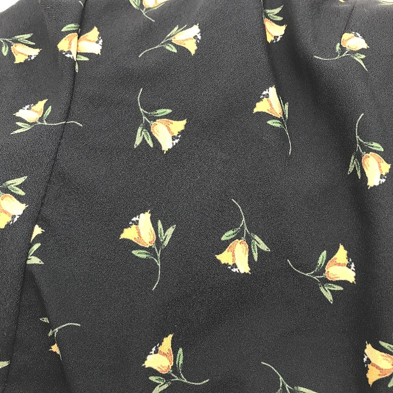 Forever New Black Floral Patterned Overshirt Tie Shirt Ladies Size AU 16 - Image 5