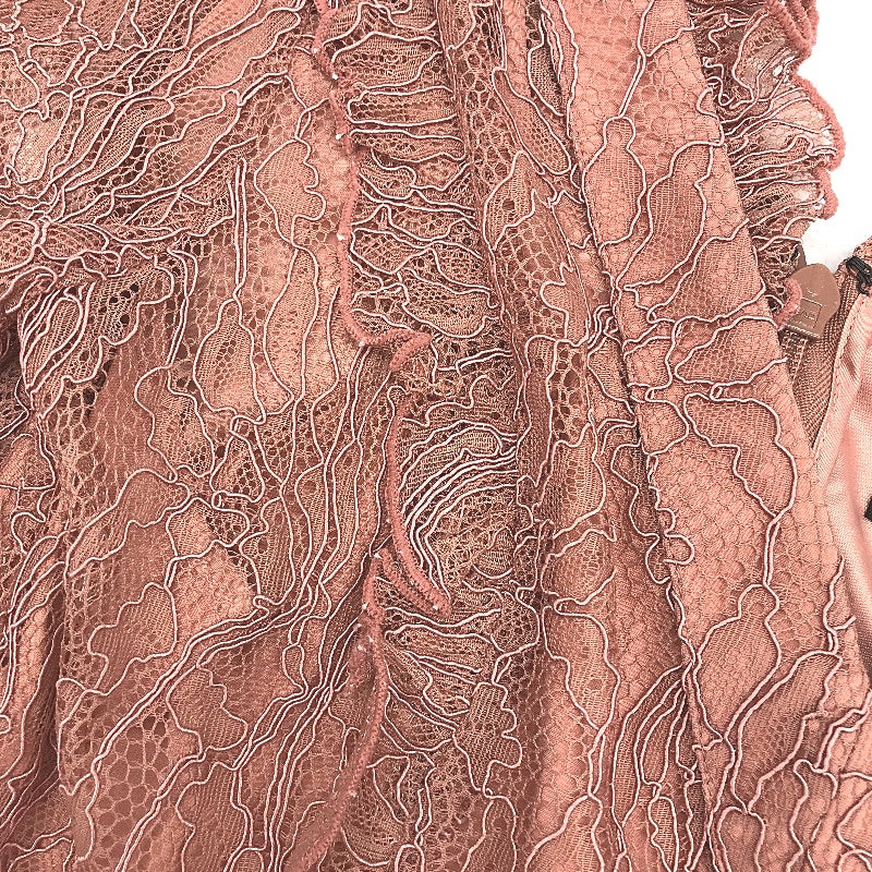 Ever New Pink Lacy Double Layered Long Sleeve Mini Dress Ladies Size AU 12 NEW - Image 6