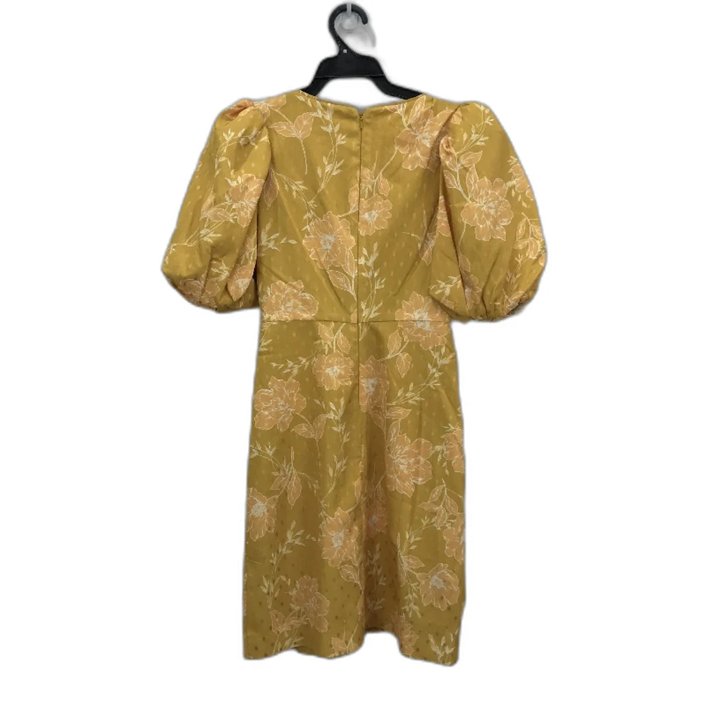 Ever New Yellow Puffy Short Sleeve Floral Mini Dress Ladies Size AU 4 NEW - Image 2