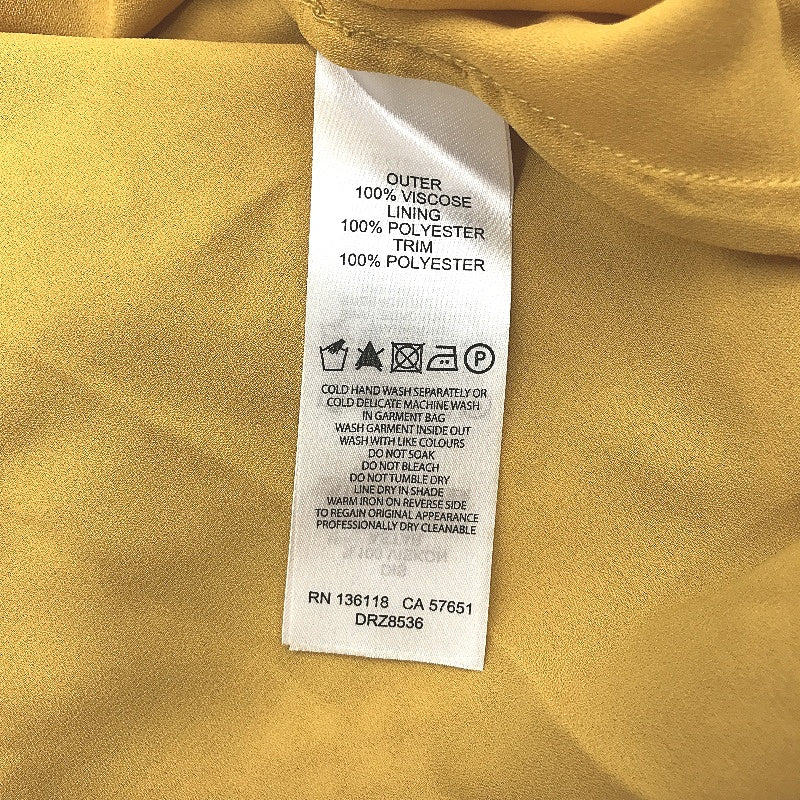 Ever New Mustard Embroidered Long Sleeve Flowy Mini Dress Ladies Size AU 4 NEW - Image 5