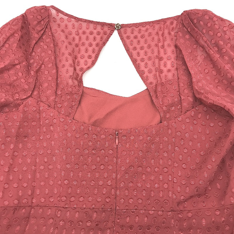 Ever New Red Pink Long Sleeve Patterned Mini Dress Ladies Size AU 18 NEW - Image 6