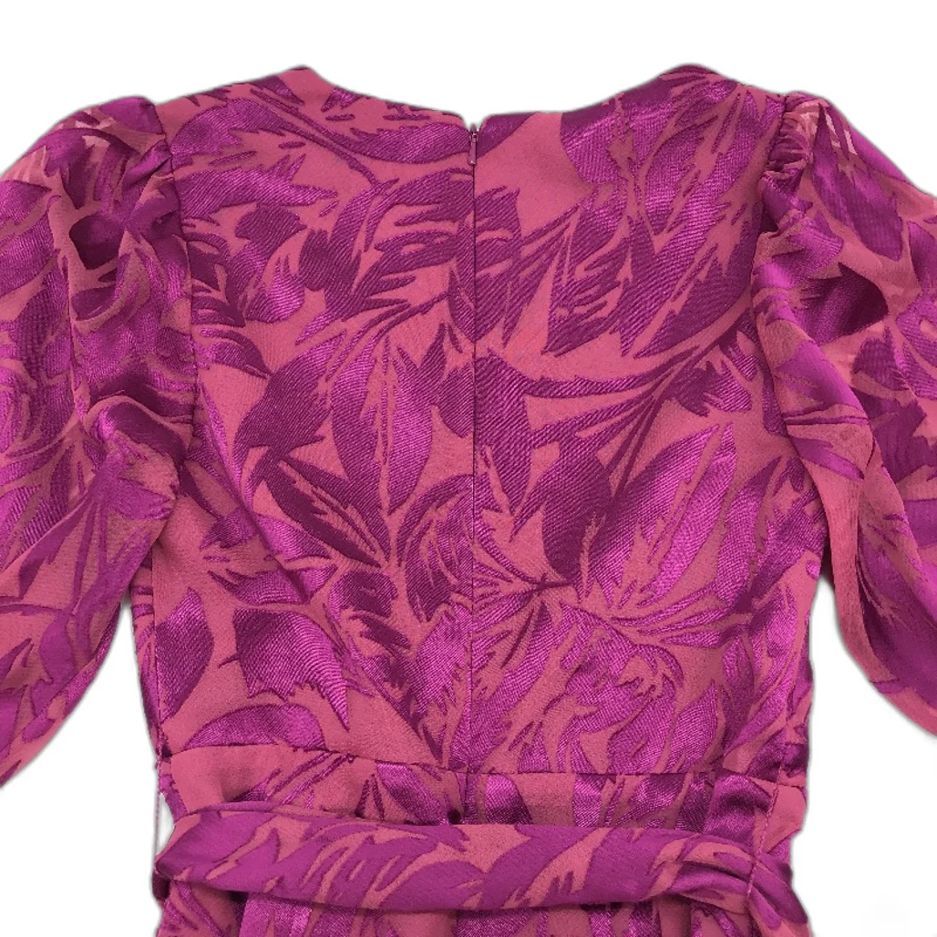 Ever New Pink & Purple Patterned Long Sleeve Mini Dress Ladies Size AU 4 NEW - Image 6