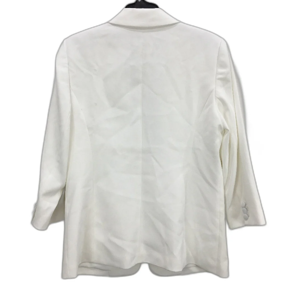 Jacqui E Milk White Button Detail Crepe Blazer Ladies Size 10 NEW - Image 2