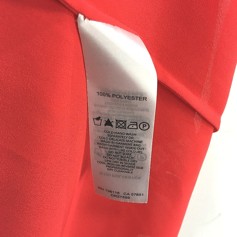 Forever New Red Crossover Belted Wrap-Tie Ruffled Midi Dress Ladies Size AU 6 - Image 6