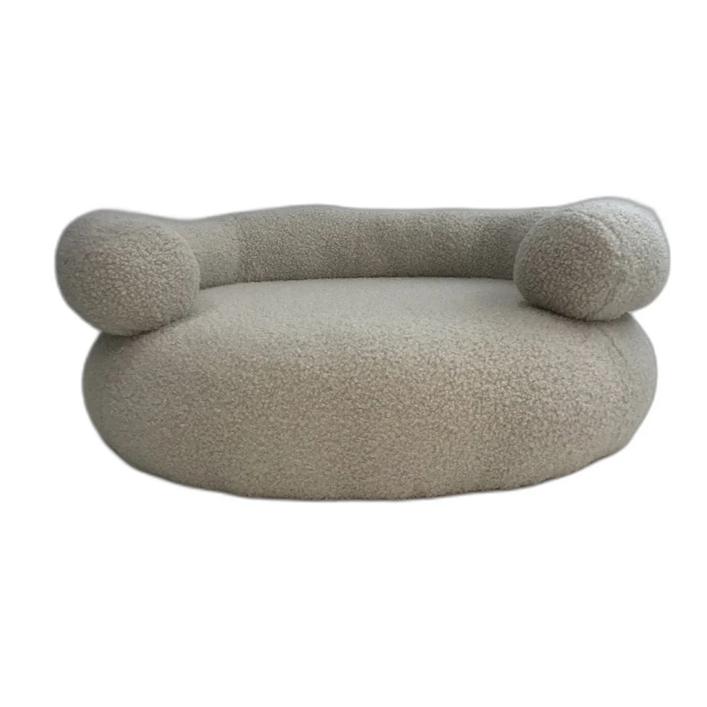 Petplay Beige Pet Sofa Soft Cozy Fluffy Dog & Cat Chair 60 x 58 x 29cm NEW - Image 2