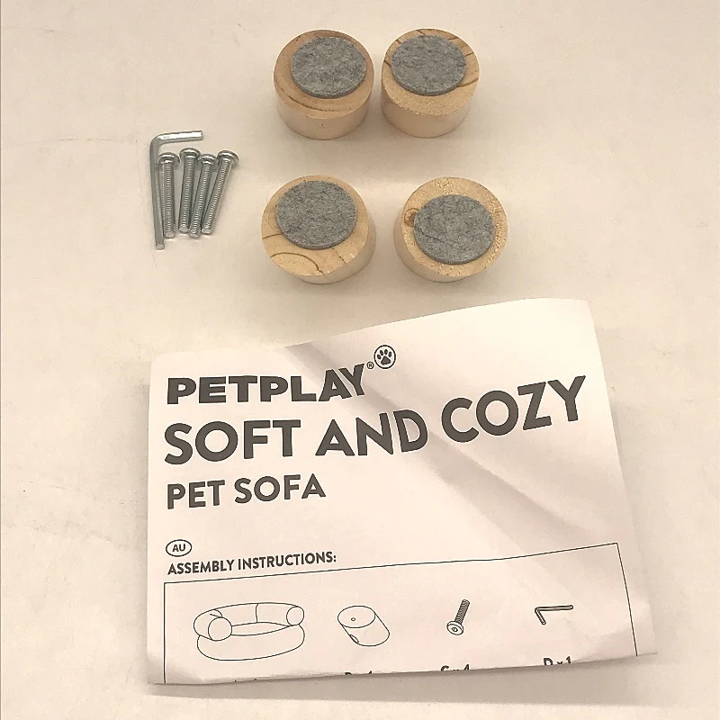 Petplay Beige Pet Sofa Soft Cozy Fluffy Dog & Cat Chair 60 x 58 x 29cm NEW - Image 8
