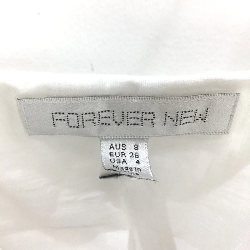 Forever New White Long Sleeve Floral Embroidered Top Ladies Size AU 8 - Image 3