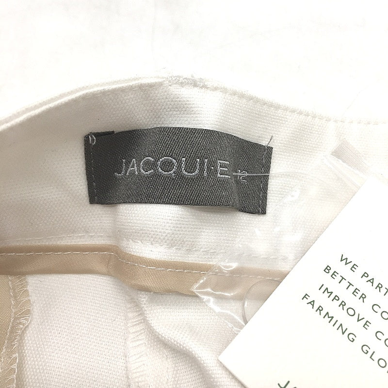Jacqui E Oxford 58cm In Leg Slim Fit White Cotton Capri Ladies Size AU 12 NEW - Image 3
