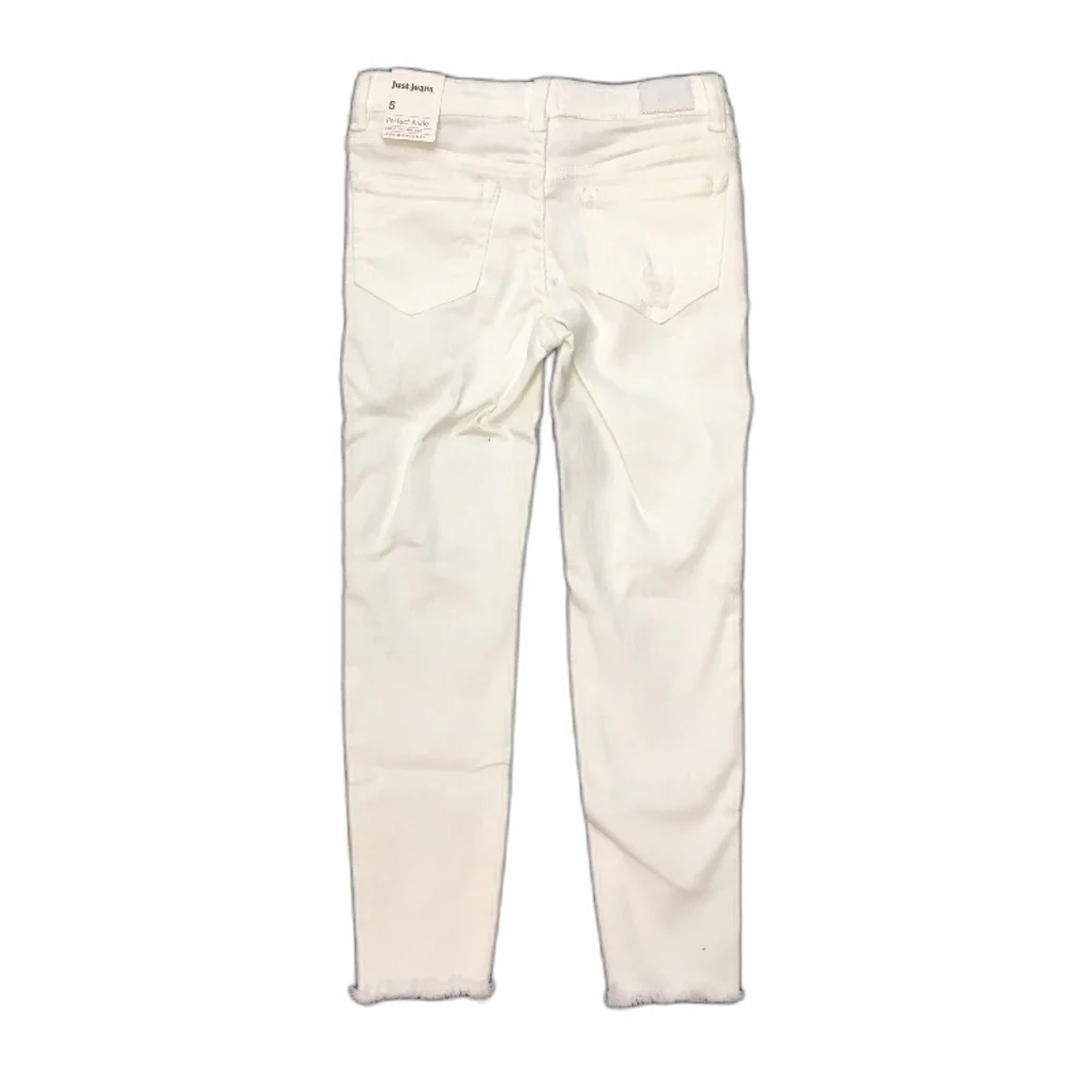 Just Jeans Perfect Ankle Mid Rise White Ripped Skinny Jeans Girls Size AU 5 NEW - Image 2