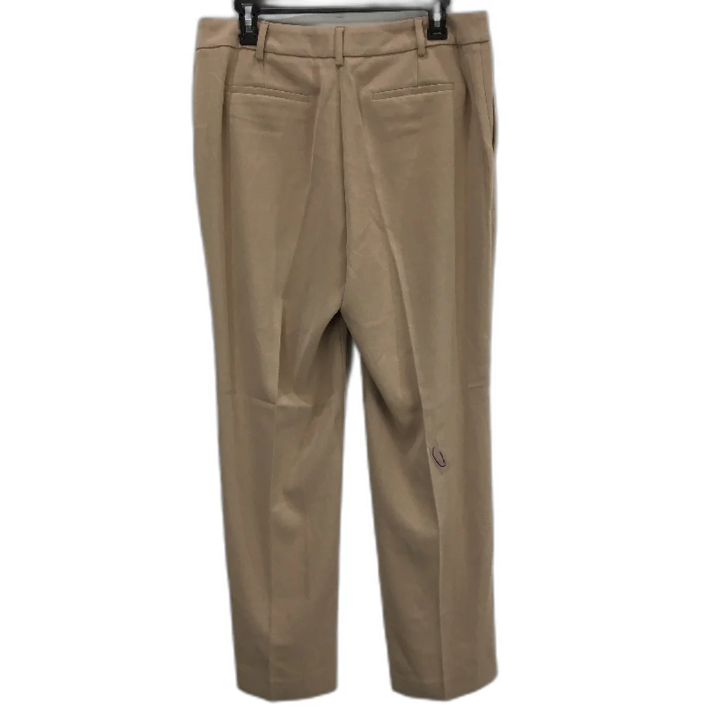 Jacqui E Crepe Wide Leg Beige Full Length Suit Pant Ladies Size AU 12 NEW - Image 2