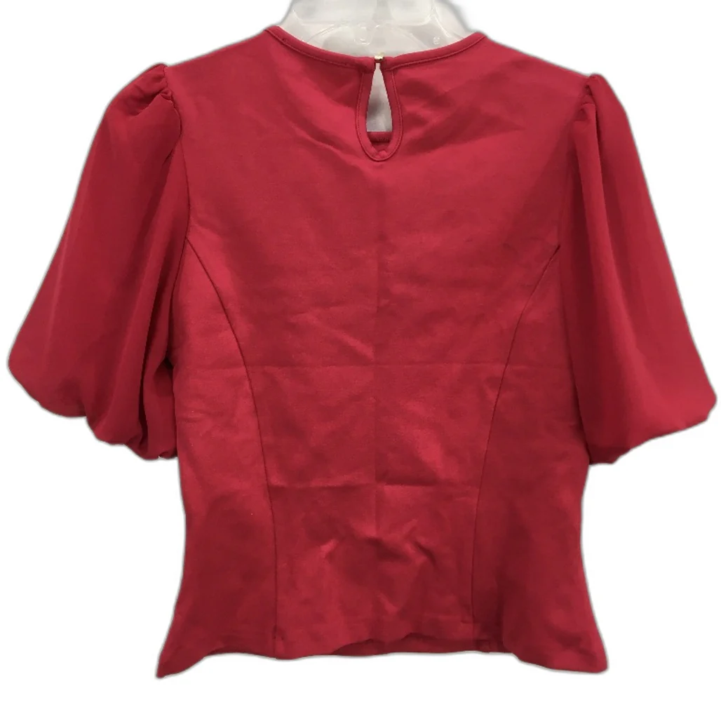 Portmans Wild Berry Red Crew Puff Short Sleeve Top Ladies Size XS NEW - Image 2