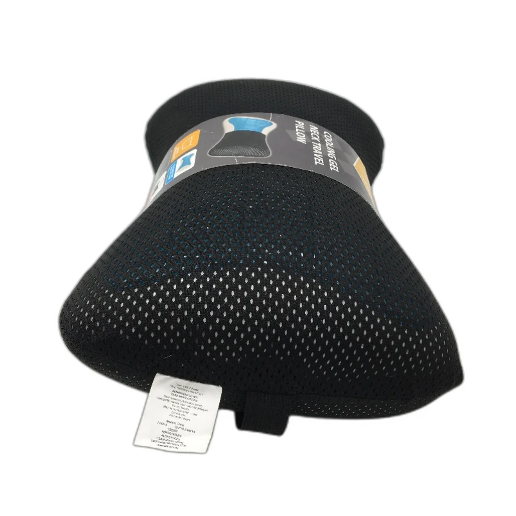 Auto XS Black Cooling Gel Neck Travel Pillow With Adjustable Strap NEW - Image 3