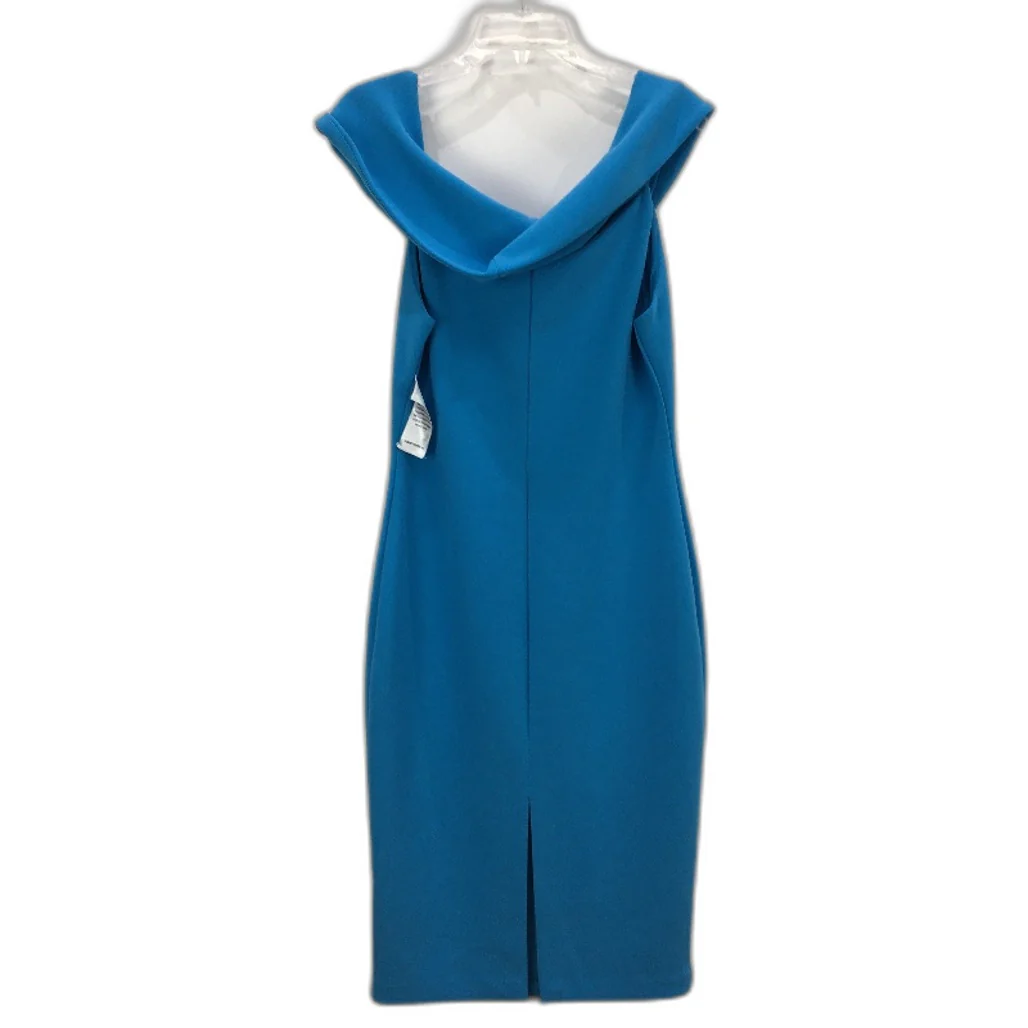 Forever New Blue Bodycon Off-Shoulder Split Mini Dress Ladies Size AU 14 NEW - Image 2