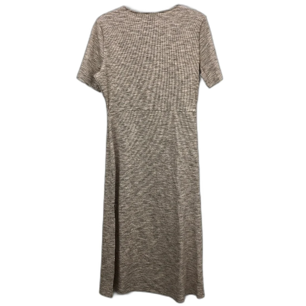 Forever New Beige Short Sleeve Ribbed Bodycon Midi Dress Ladies Size AU 16 NEW - Image 2