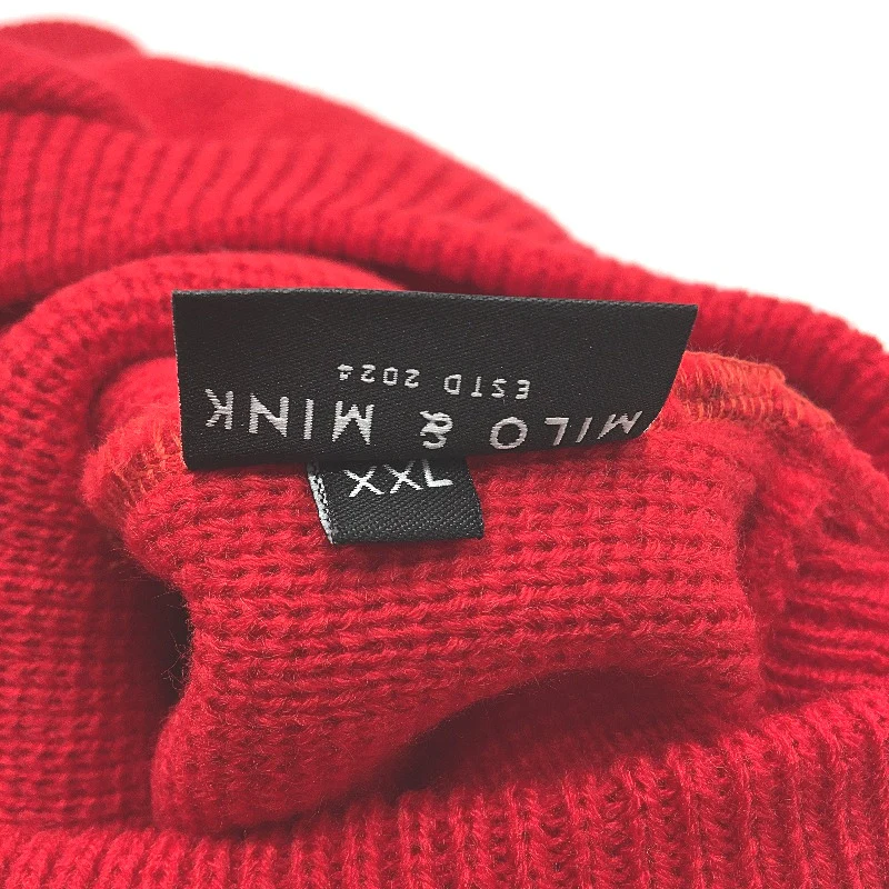 Milo & Mink Red, White & Blue Knit Striped Turtleneck Winter Dog Jumper Size M - Image 6