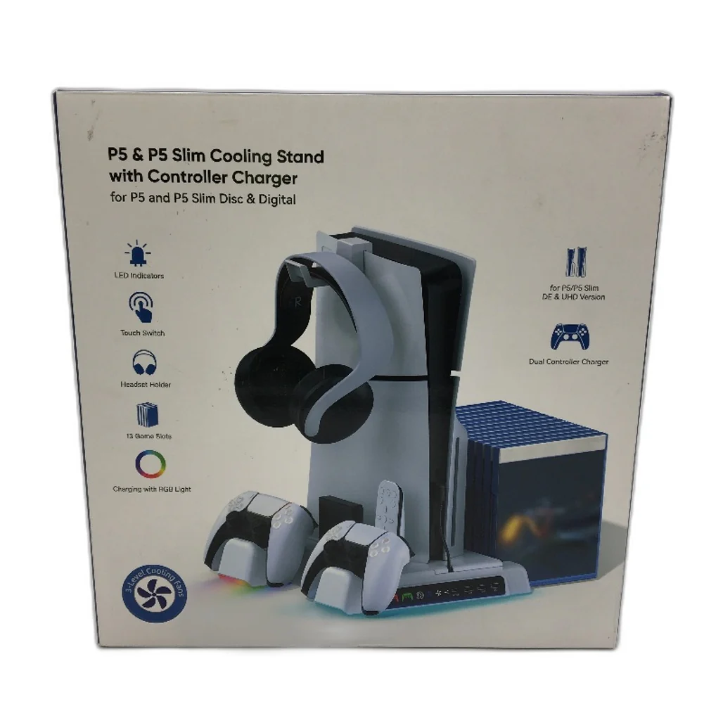 P5 & P5 Slim Cooling Stand With Controller Charger Headset Holder NEW - Image 4
