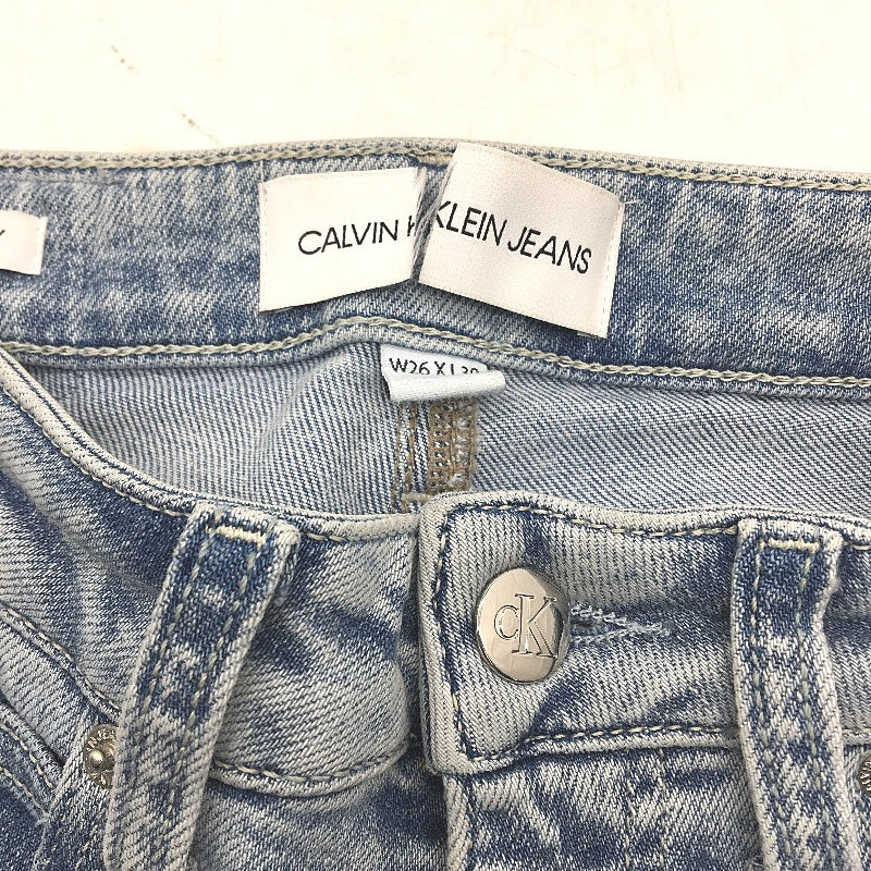 Calvin Klein Light Blue High Rise Ripped Skinny Denim Jeans Ladies Size W26 L30 - Image 3