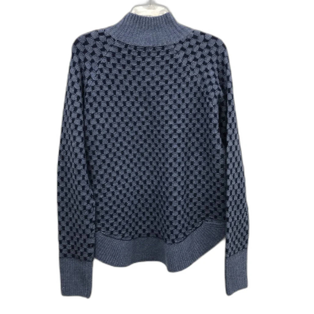 Regatta Blue Scallop Round Neck Button Feature Knit Top Ladies Size 10 NEW - Image 2