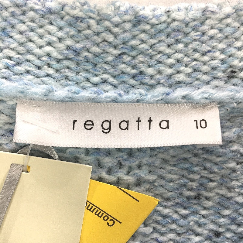 Regatta Light Blue Fleck Raglan Sleeve Pearl Knit Jumper Ladies Sz 10 NEW - Image 4