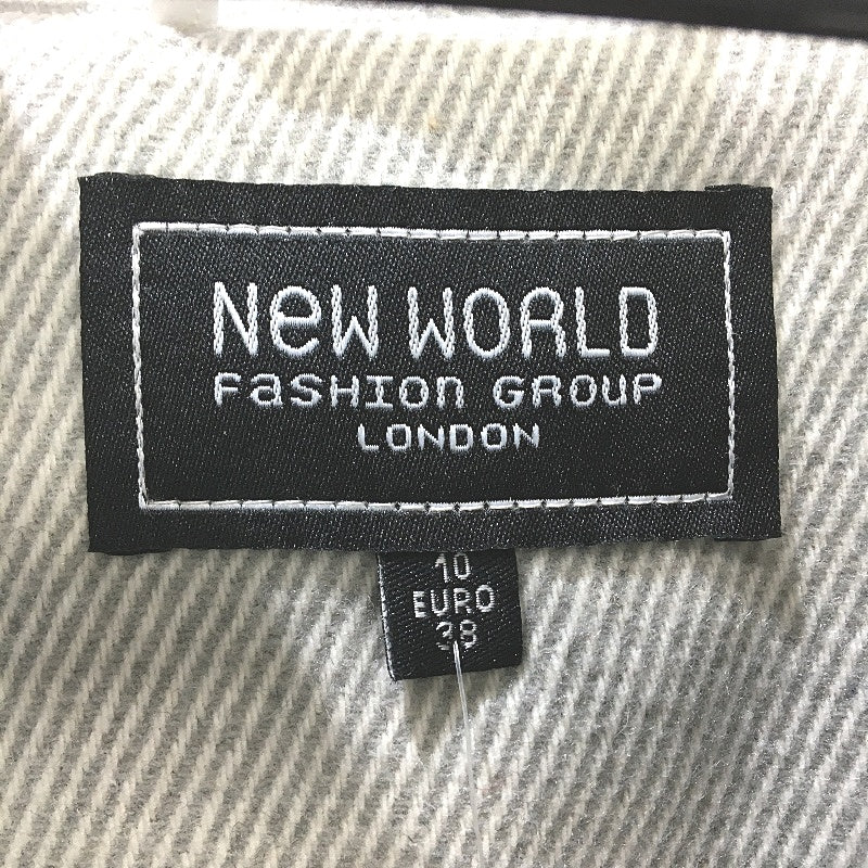 New World Fashion Myer Sample Grey Stripe Longline Soft Coat Ladies Size 10 NEW - Image 3
