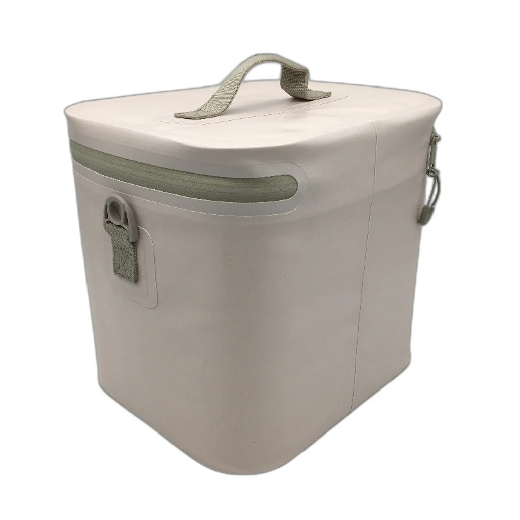 Outdoors Adventurer Water Resistant Insulated Cream 8 Can Cooler Bag & Strap - Image 2