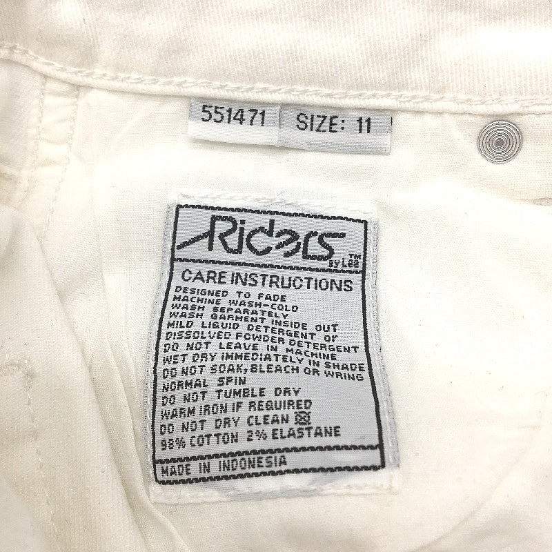 Riders by Lee White Ripped Hi-Rider High Rise Denim Jeans Ladies Size 11 - Image 6