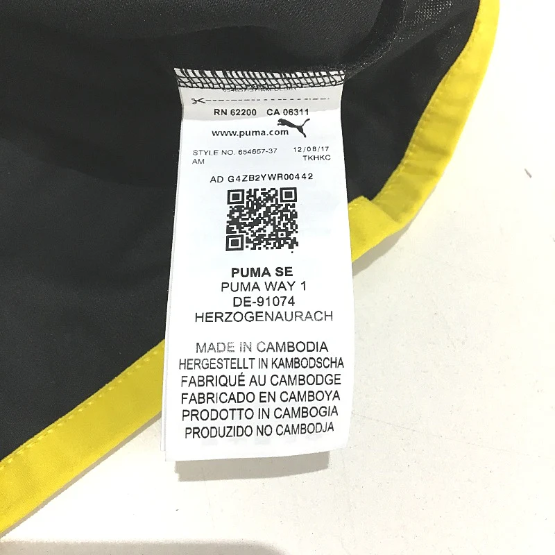 PUMA Spirit II Poly Quarter Zip Jumper Top Black & Cyber Yellow Mens Size S NEW - Image 7