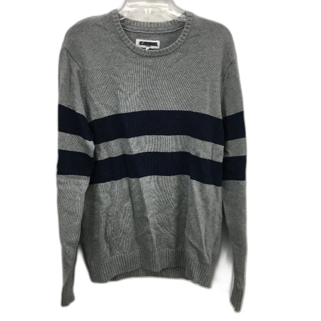 Jeanswest 2Pack Grey Thick Stripe Cotton LSleeve Knit Jumpers Mens Size L NEW - Image 5