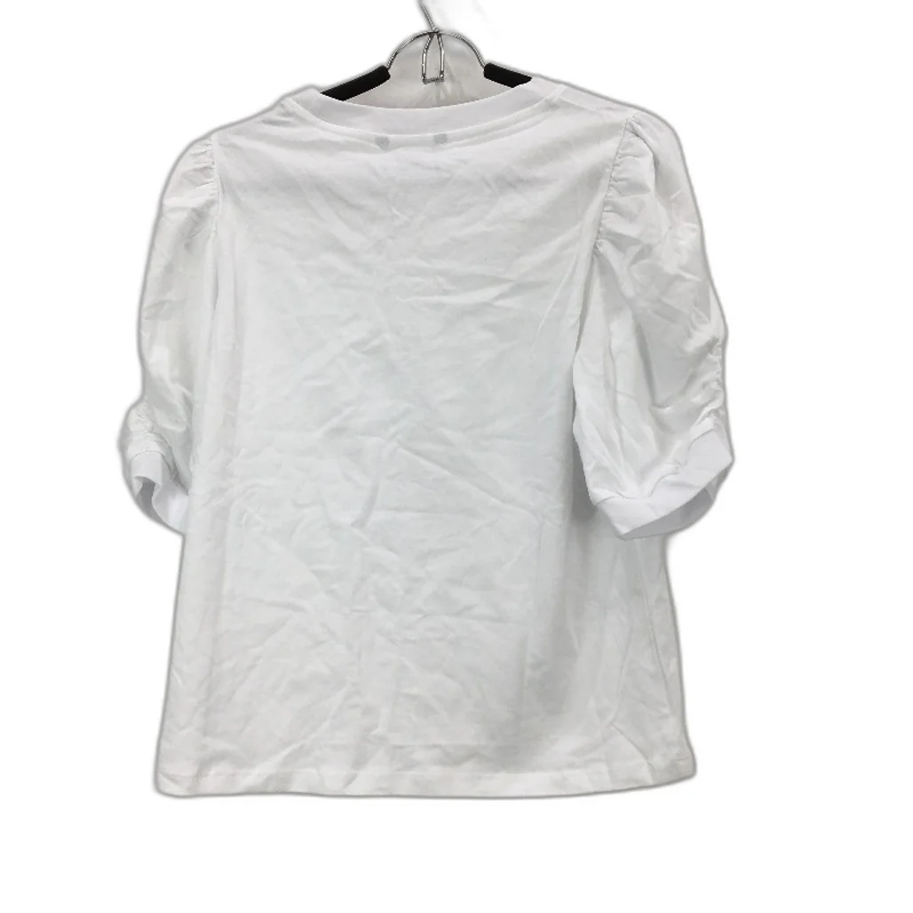 Portmans Renee Puff Short Sleeve Cotton Tee for Women - White, Size Large, NEW - Image 2