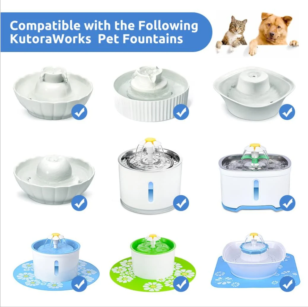 MAOCG Blue Fountains Pet Water Fountain Pump Replacement Accessory for DEMO - Image 2