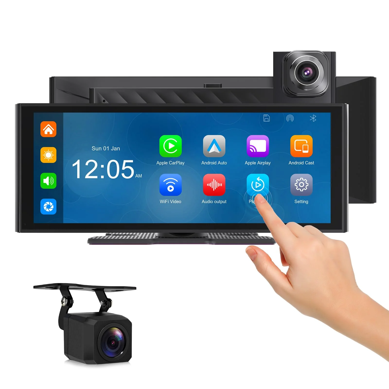 Eonon In-Dash Mounting Frame Wireless CarPlay Android Auto Portable Radio NEW