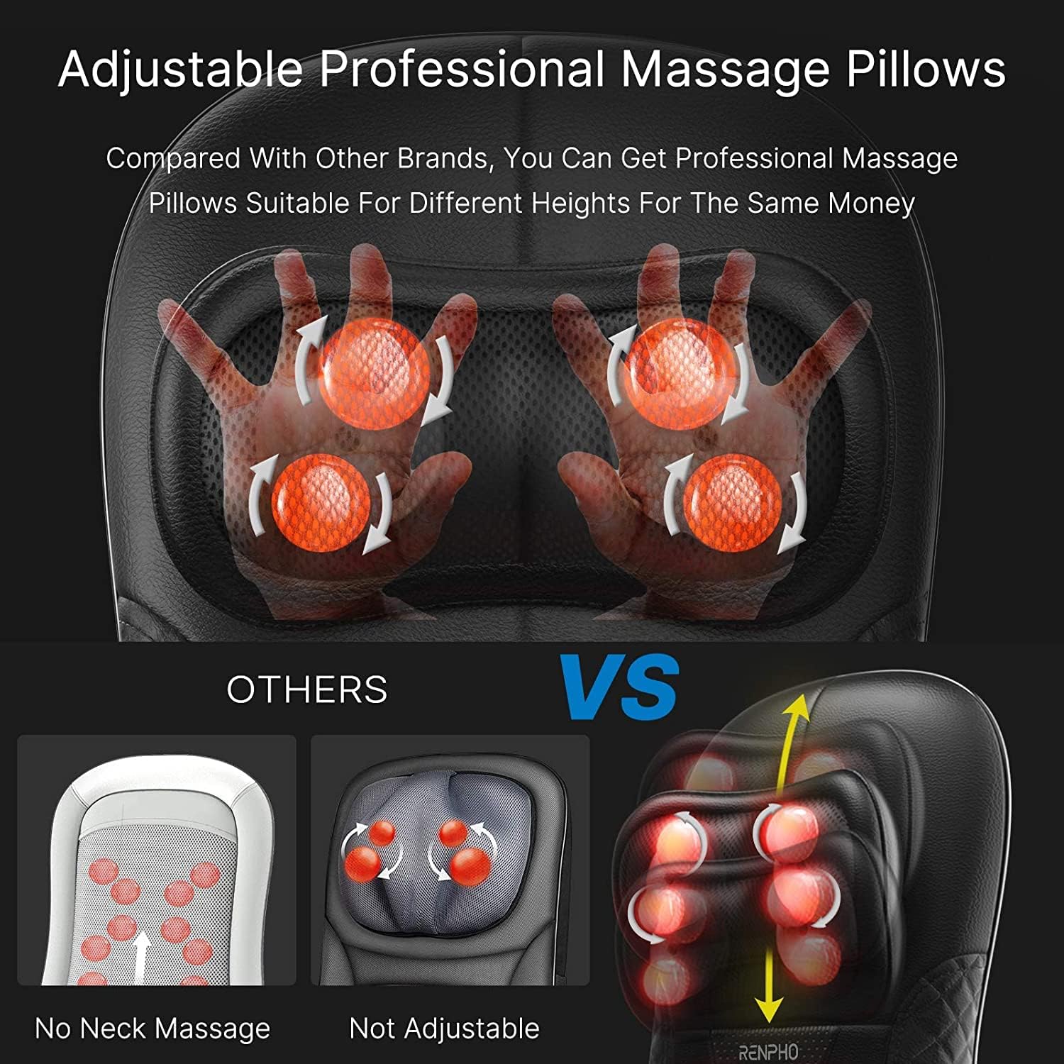 RENPHO Shiatsu Massage Chair Seat with Heat for Back, Neck & Shoulders DEMO - Image 4