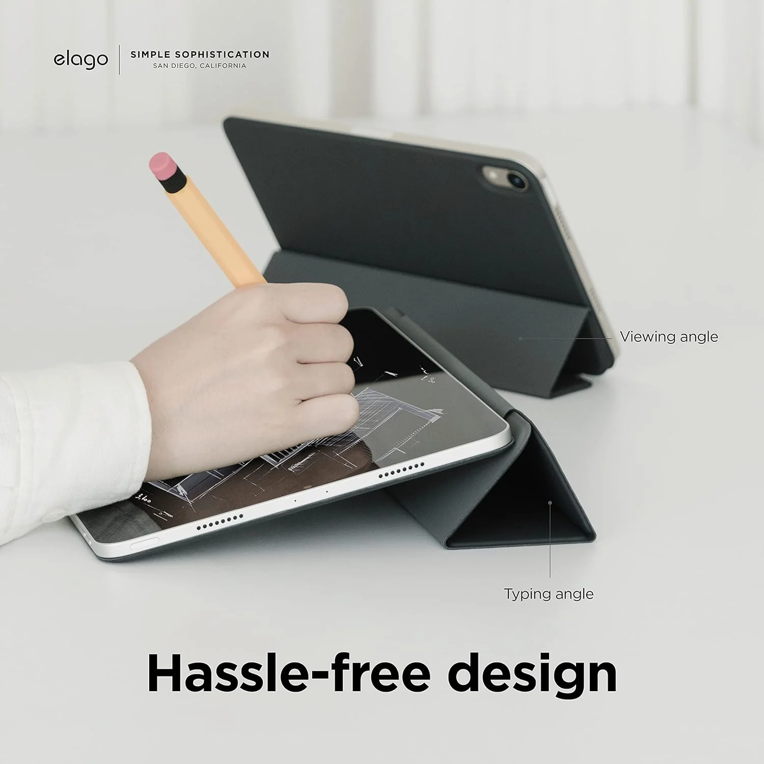 elago Magnetic Cases Folio Case for iPad mini 8.3 inch, Dark Grey DEMO - Image 6
