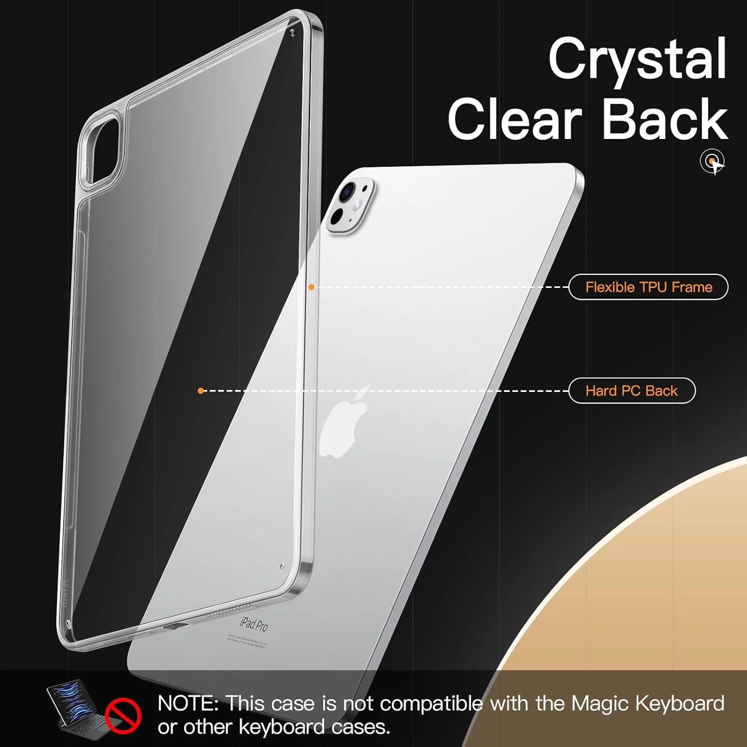 JETech Clear Cases Anti-Yellowing Transparent Protective Case for iPad Pro DEMO - Image 3