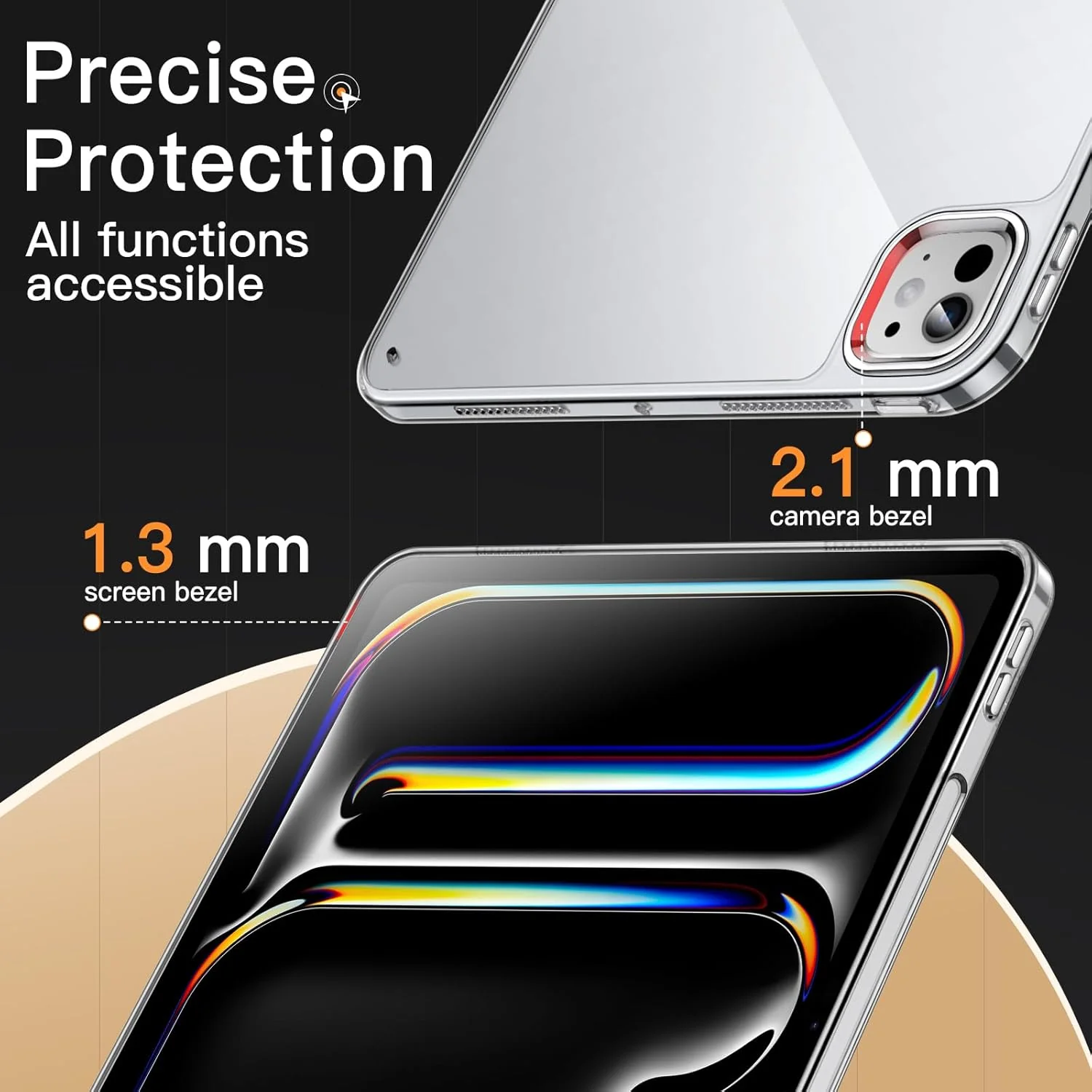 JETech Clear Cases Anti-Yellowing Transparent Protective Case for iPad Pro DEMO - Image 6