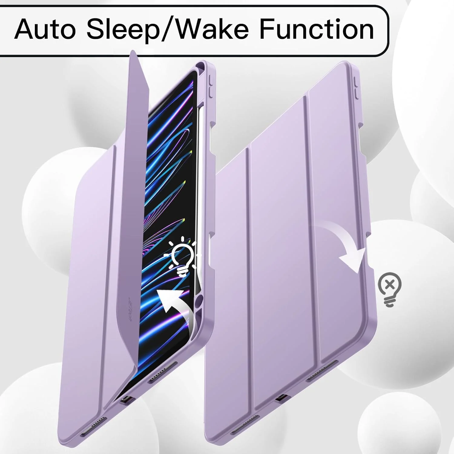 JETech Light Cases Purple iPad Pro 11 Inch Case with Pencil Holder DEMO - Image 6