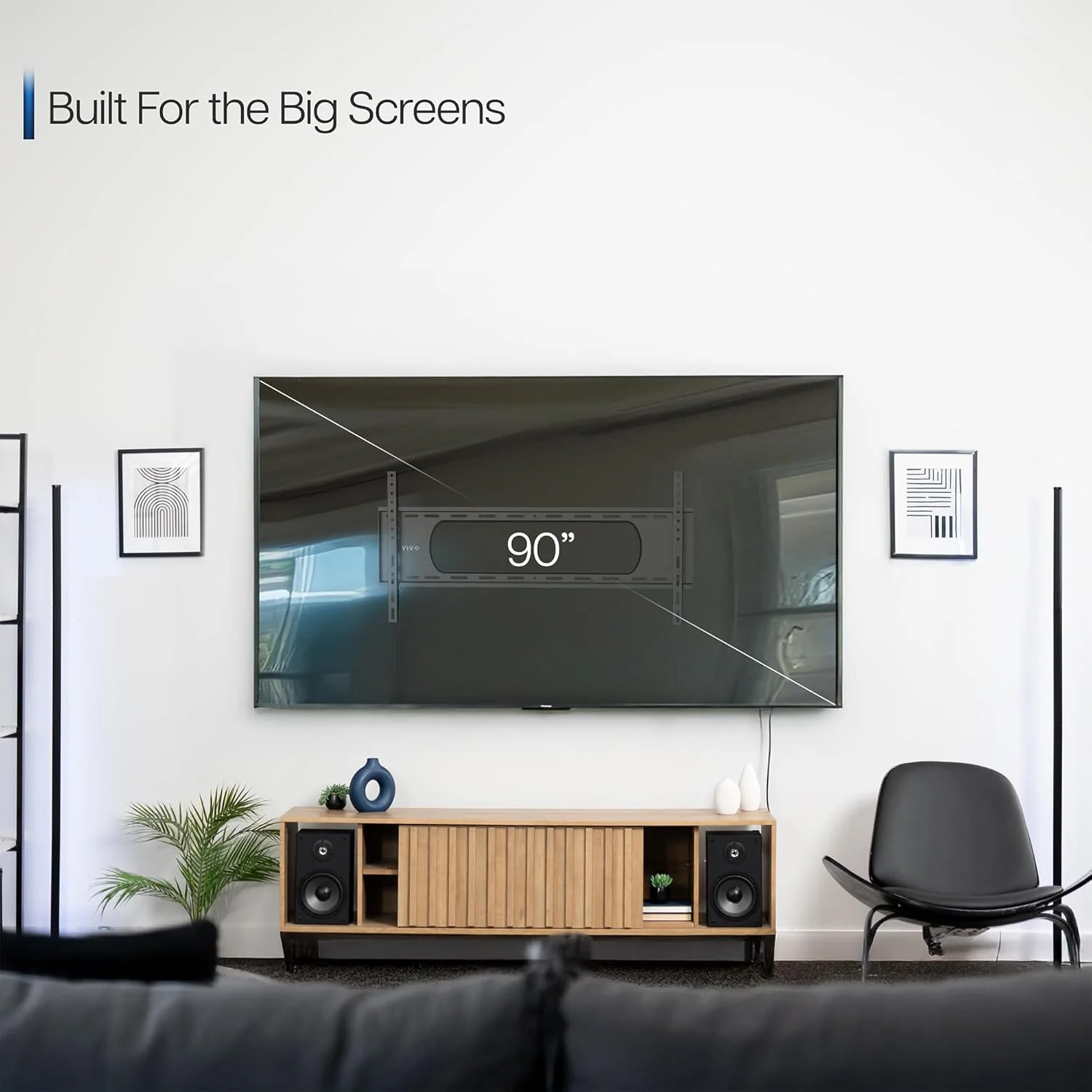 VIVO Heavy Duty TV Wall Mount for 43 to 90 Inch Screens Large Fixed Black NEW - Image 6