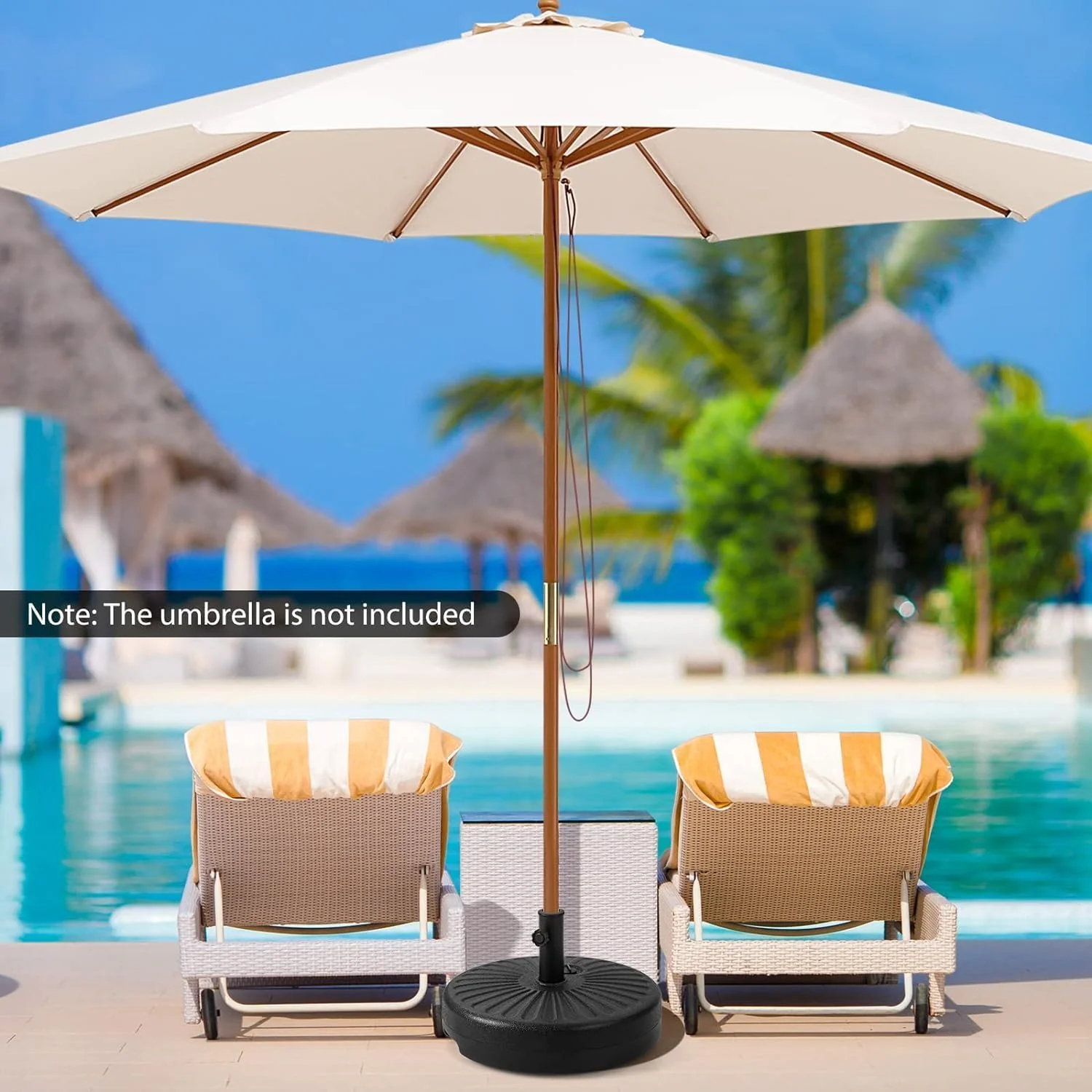 LIODUX 51cm Fillable Umbrella Base Stand Heavy Duty Water & Sand Filled DEMO - Image 2