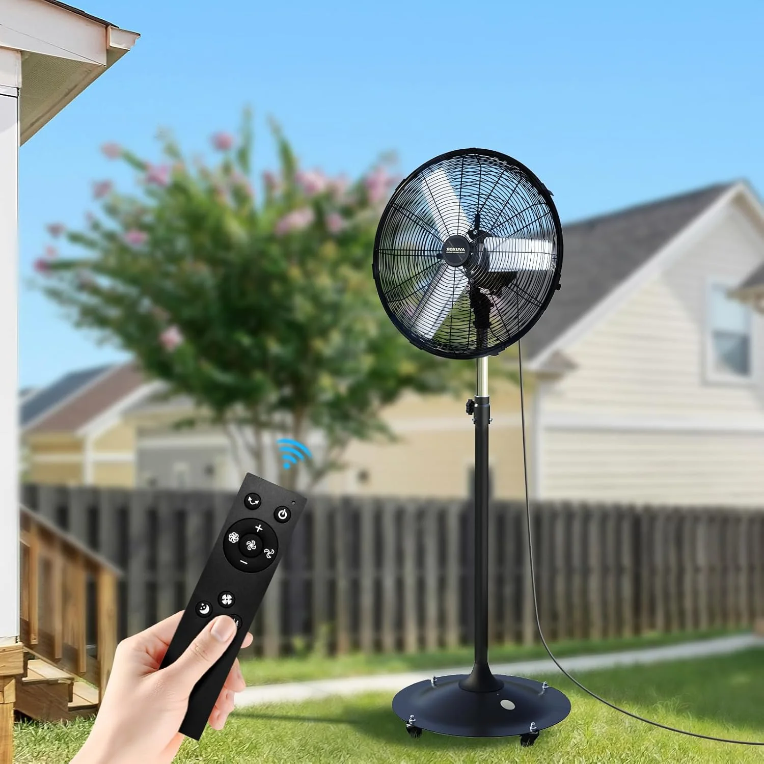 AVUXOR 50cm Oscillating Pedestal Fan with Remote 4 Speed Energy Saving NEW - Image 5