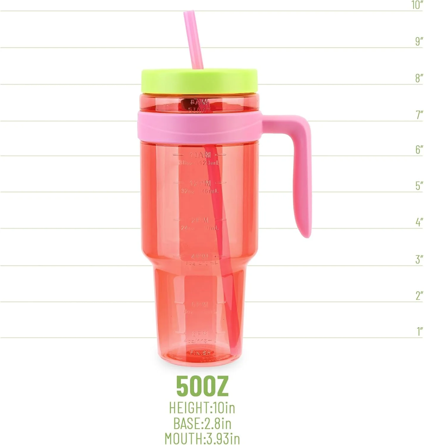 Tronco Sports Water Bottles Reusable Tumbler with Straw Lid BPA-Free 50oz NEW - Image 6
