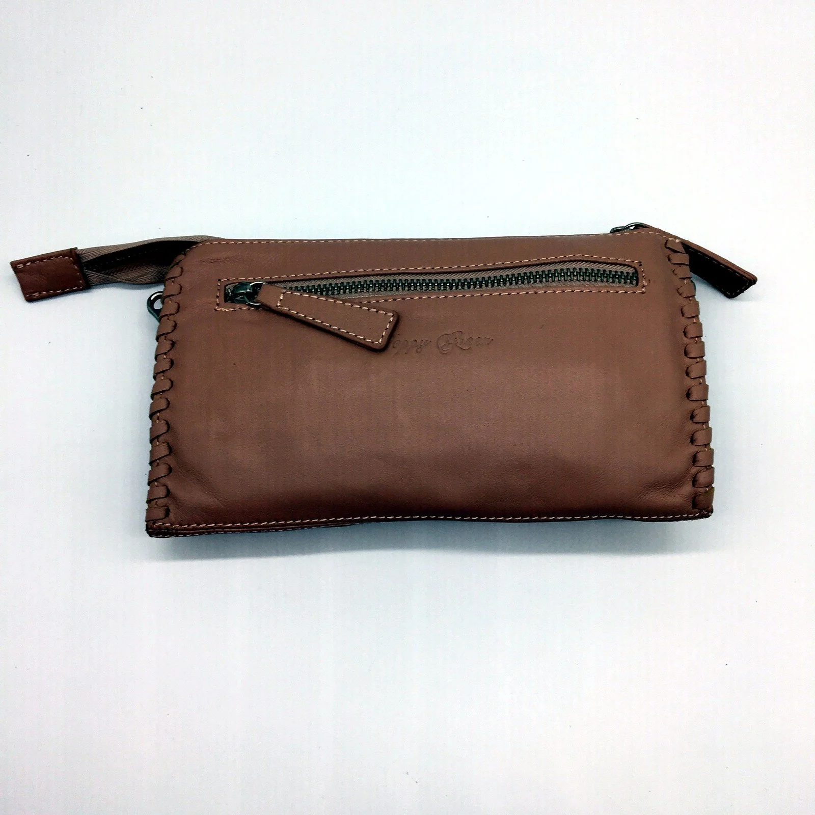 Poppy Green Womens Leather Clutch Blush Pink Bag Purse Handbag NEW - Image 3