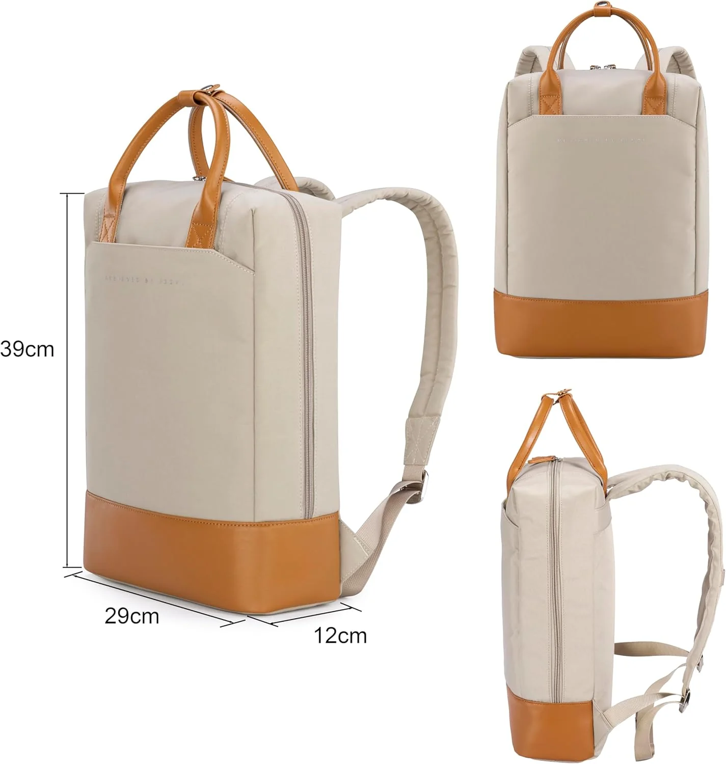 Business Travel Backpacks Backpack Laptop Bag, 14 inch, Beige, Medium Size NEW - Image 2