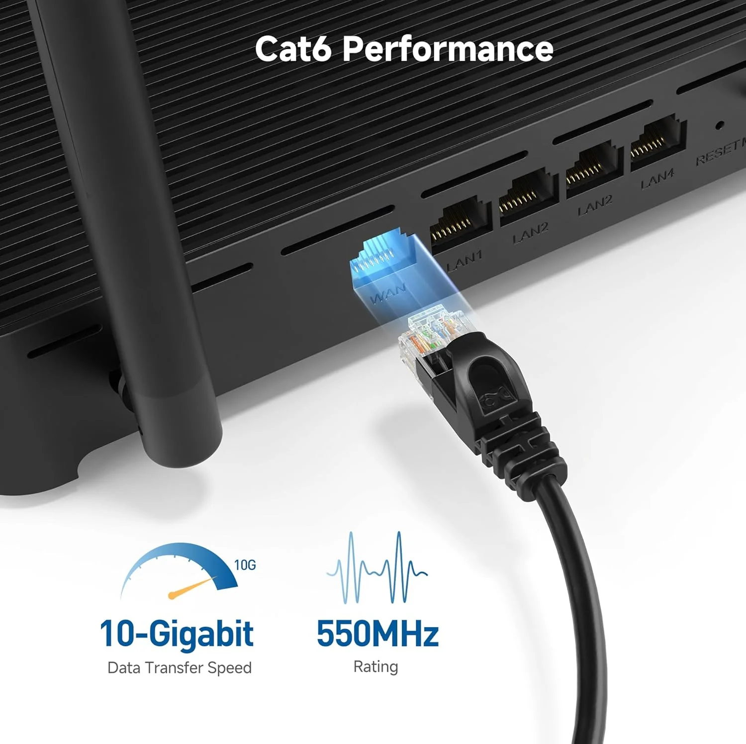 Cable Matters Ultra Thin Cat6 Ethernet Cable, 3m Snagless Black Cord for DEMO - Image 3