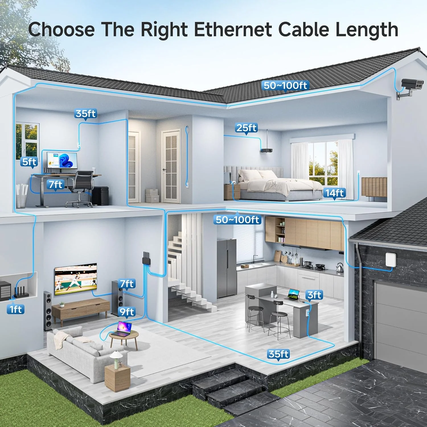 Cable Matters Ultra Thin Cat6 Ethernet Cable, 3m Snagless Black Cord for DEMO - Image 6