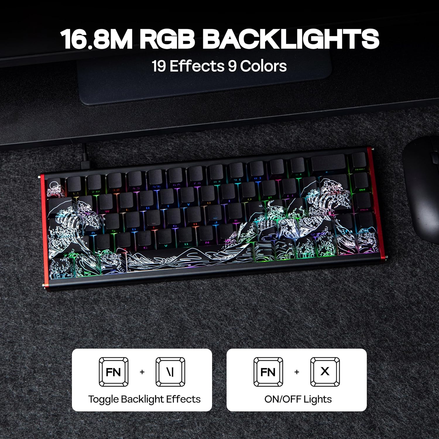 Ajazz Aluminum Rapid Trigger Gaming Keyboard Black Side-Printed NEW - Image 4