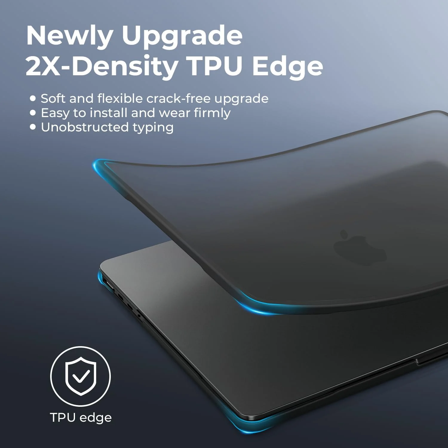 BlueSwan Frosted Black Hard Shell Case for MacBook Pro 14-inch Laptop DEMO - Image 5